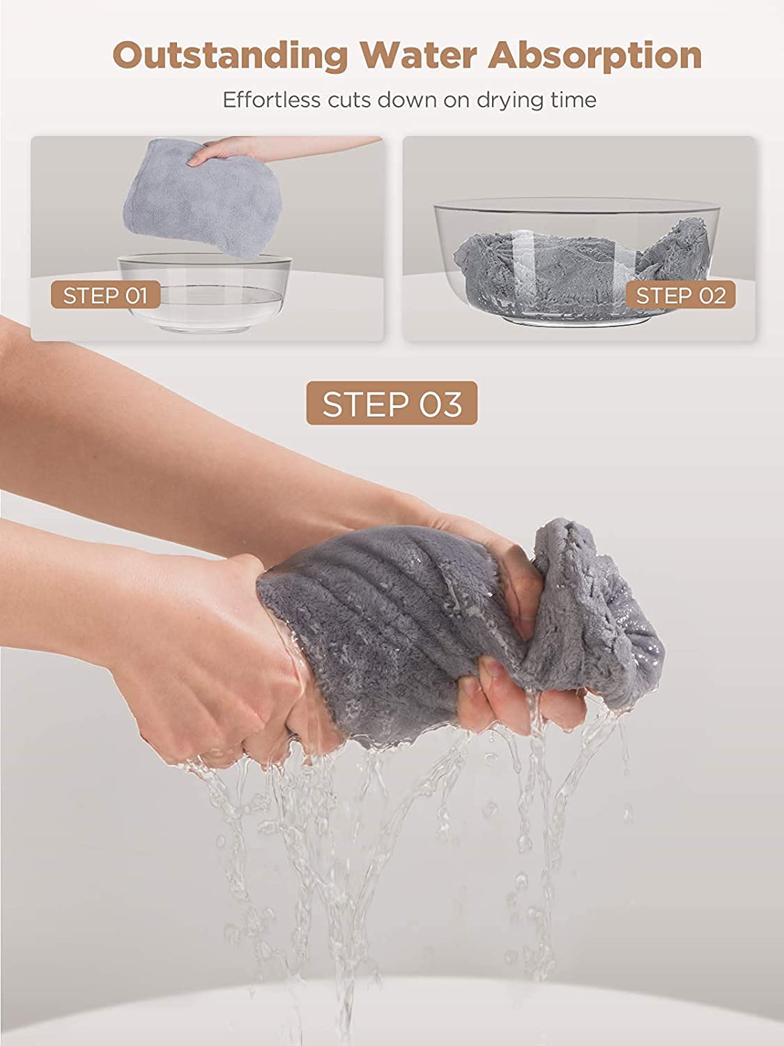 Microfiber Hair Wrap Towel