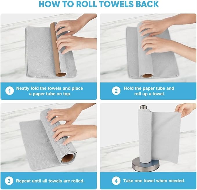 Microfiber Cleanning Kitchen Cloth Roll (Pack Of 20)