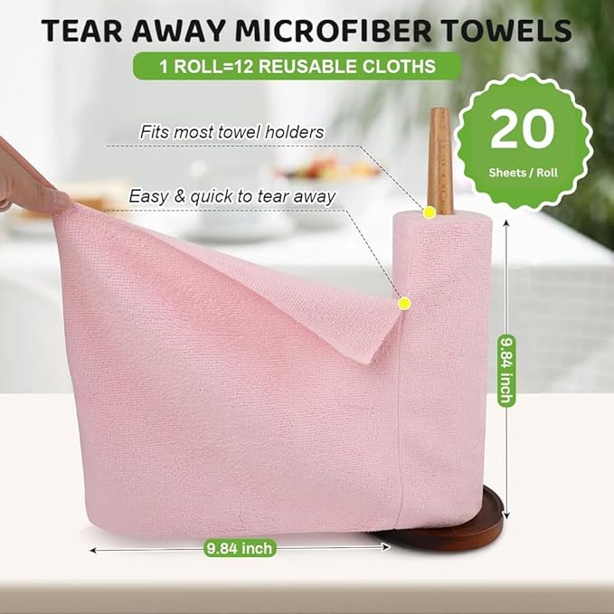 Microfiber Cleanning Kitchen Cloth Roll (Pack Of 20)