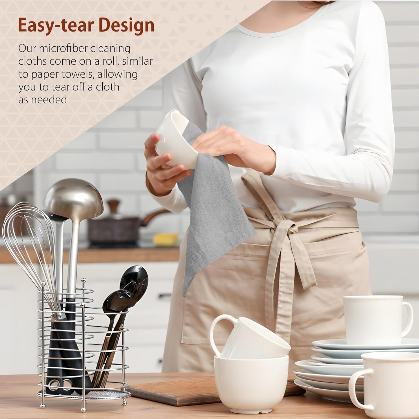 Microfiber Cleanning Kitchen Cloth Roll