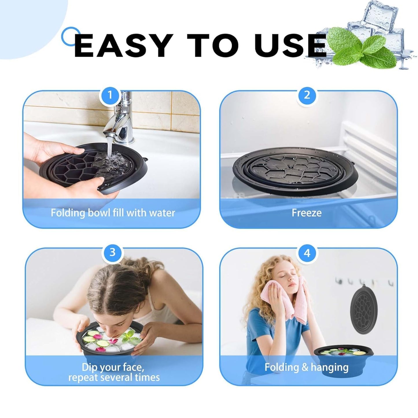 Foldable Ice Facial Bowl