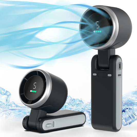 Portable Handheld Mini Turbo Fan 5 Speeds 3 IN 1 Cooling Fan