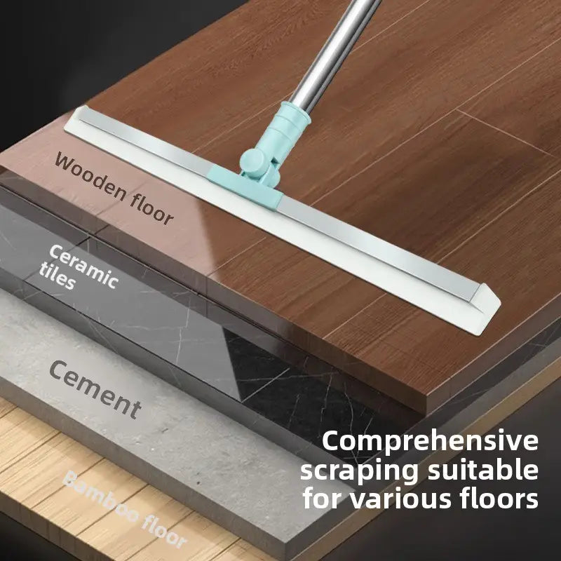 siffey Silicon Magic Broom Floor Wiper Long Handle 180° Rotate